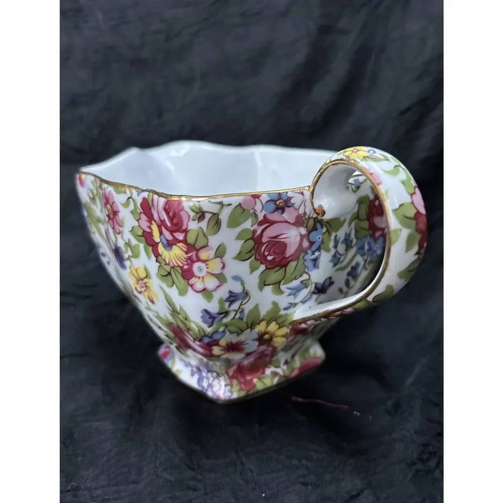 Vtg Godinger Royal Cotswolds Creamer English Tradition Floral Chintz Porcelain